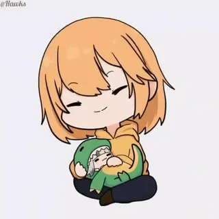 ❤️ anime, kawaii, cute, cartoon, illustration, chibi whatsapp sticker