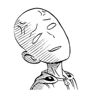 😡 Saitama One-Punch Man Saitama, One-Punch Man, anime, manga, hero, bald, expressionless telegram sticker