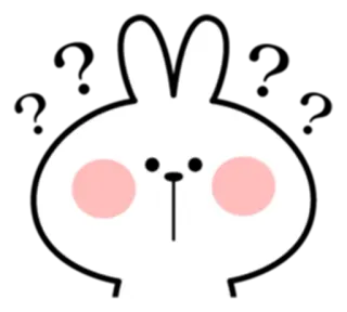 🤔 konijn, cartoon, dier, schattig, sticker telegram sticker