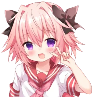 ✌️ Astolfo Fate/Apocrypha Anime, Manga, Fate, Astolfo, Personage, schattig telegram sticker