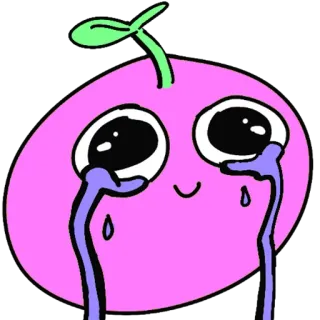 😭 menangis, sedih, emosional, kartun, lucu, kawaii telegram sticker