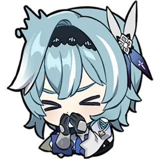 🤧 Eula Genshin Impact Anime, Genshin Impact, Eula, Personagem de videogame, Sticker telegram sticker
