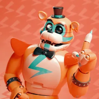 😉 Glamrock Freddy Five Nights at Freddy's Five Nights at Freddy's, Glamrock Freddy, Animatrónico, Videojuego, Personaje, Naranja, Oso whatsapp sticker