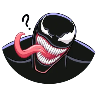 🤨 Venom Symbiont, Marvel, Bösewicht, Antiheld, Alien whatsapp sticker