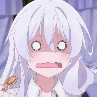 🙄 anime, ekspresi, takut, sendok, terkejut, kartun, terkejut whatsapp sticker