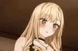 🌨 Marin Kitagawa My Dress-Up Darling Аниме, Женщина, Блондинка, Улыбка, Персонаж telegram sticker