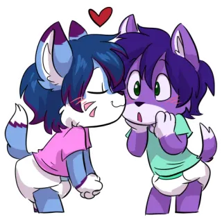 😗 animals, cartoon, furry, love, friendship, cute telegram sticker