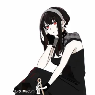 🗡 Yor Forger Spy × Family アニメ, ヨル・フォージャー, SPY×FAMILY, ファンアート, 漫画 telegram sticker