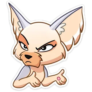 😡 animal, zorro, dibujo animado, personaje, pegatina telegram sticker