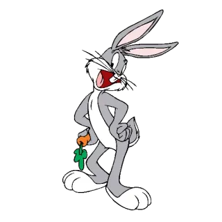 😀 Bugs Bunny Looney Tunes desenho animado, coelho, coelho, Looney Tunes, Pernalonga, personagem telegram sticker