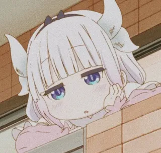 💕 Kanna Kamui Miss Kobayashi's Dragon Maid Anime, Drago, Kanna Kamui, Kawaii, Carino, Manga telegram sticker