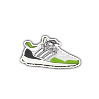 👟 sepatu, sneaker, hijau, putih, sepatu lari, alas kaki telegram sticker