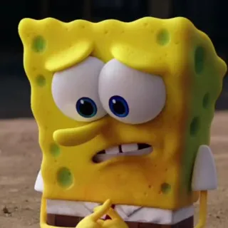 🐙 Spongebob Squarepants Spongebob Squarepants, cartoon, sad, yellow, character telegram sticker