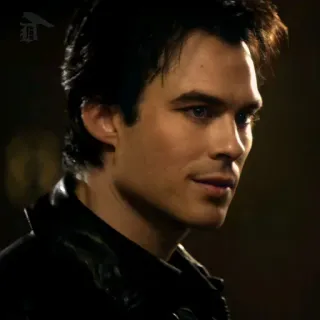 🍸 Damon Salvatore The Vampire Diaries Damon Salvatore, The Vampire Diaries, Ian Somerhalder, vampier, portret telegram sticker
