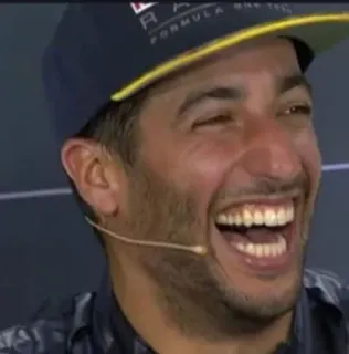 😂 Daniel Ricciardo piloto, Fórmula 1, carreras, deporte, F1 telegram sticker