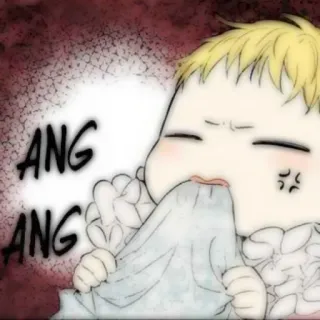 🎀 ANG ANG Baby, Wütend, Süß, Cartoon, Illustration whatsapp sticker