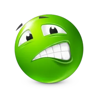 😬 emoji, green, face, expression, uncomfortable, grimmace telegram sticker