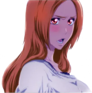 😠 Orihime Inoue Bleach anime, woman, manga, cartoon, character telegram sticker