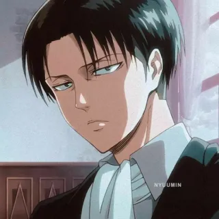 🌟 Levi Ackerman Attack on Titan anime, attack on titan, levi, levi ackerman, character telegram sticker