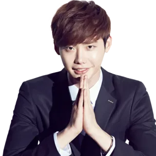 🙏 homme, costume, coréen, acteur, Lee Jong Suk telegram sticker