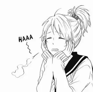 😫 HAAA anime, garota, sonolenta, bocejo, cansada whatsapp sticker