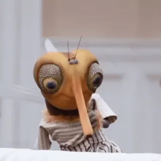 👃 moustique, insecte, marionnette, animal, dessin animé, drôle telegram sticker
