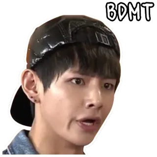 😒 BDMT osoba, twarz, wyraz, czapka, bdmt telegram sticker