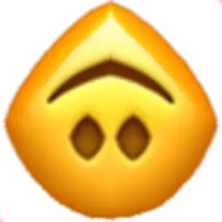 🙃 Emoji, Visage à l'envers, Jaune telegram sticker