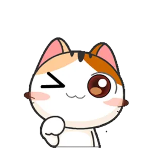 😉 gato, animal, lindo, dibujo animado, kawaii, pegatina telegram sticker