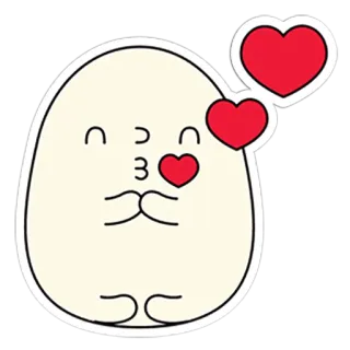 😘 卡通, 爱, 心, 亲吻, 可爱 telegram sticker