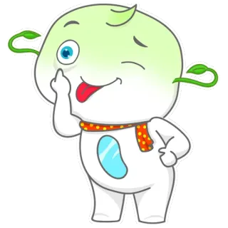 😜 Kartun, Karakter, Jari tengah, Ofensif, Stiker telegram sticker