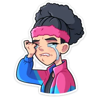 😭 crying, sad, emotional, upset, tears, illustration telegram sticker
