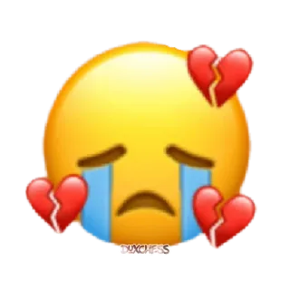 💔 DUXCHESS 絵文字, 泣く, 失恋, 悲しい, 感情的 telegram sticker