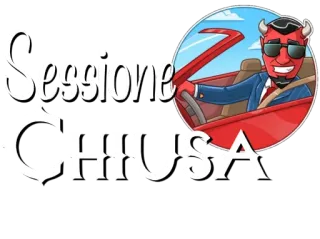 ❌ Sessione Chiusa diabo, dirigindo, óculos de sol, desenho animado, italiano, sessão, fechado telegram sticker