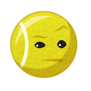 😒 pelota de tenis, emoji, cara, deportes telegram sticker