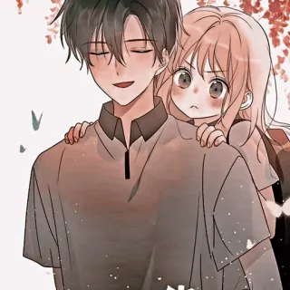 🦔 Anime, Para, Romans, Urocze, Ilustracja, Kreskówka telegram sticker