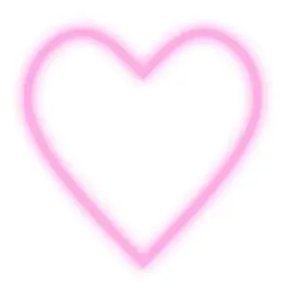 💗 心, 粉色, 爱, 霓虹, 形状, 符号 whatsapp sticker