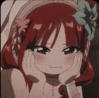🤗 Anime, Kreskówka, Portret, Słodkie, Dziewczyna telegram sticker