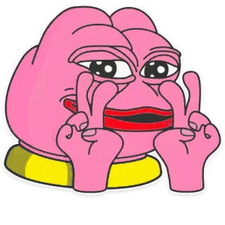 ✌ Pepe, sapo, meme, desenho animado, adesivo telegram sticker
