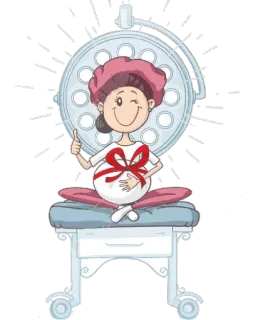 🤰 беременная, ребенок, женщина, мать, хирургический, больница telegram sticker