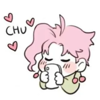 😘 CHU kawaii, anime, lindo, sticker, amor, beso telegram sticker