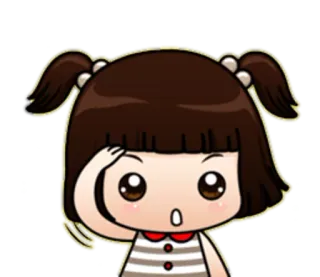 👮 Cartoon, Mädchen, Süß, Kawaii, Anime, Manga, Illustration, Figur telegram sticker