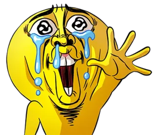 😭 khóc, meme, biểu cảm, vàng telegram sticker