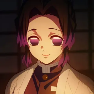 🙂 Shinobu Kocho Demon Slayer 애니메이션, 귀멸의 칼날, 코쵸우 시노부, 캐릭터, 만화 telegram sticker