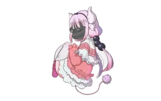 🌂 Dhuzpam Anime, Sticker, Lindo, Rosa, Ilustración, Kawaii whatsapp sticker