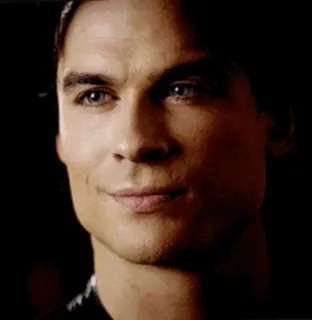 ✨ Damon Salvatore The Vampire Diaries vampire, tv show, supernatural, portrait, fan art, actor telegram sticker