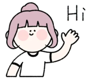 😄 Hi Gruß, Hallo, Winken, Cartoon, Freundlich, Süß telegram sticker