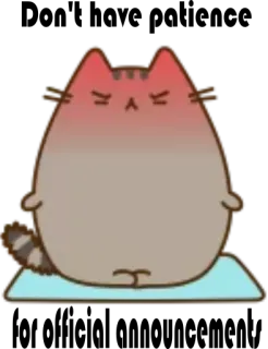👀 Pusheen gato, enojado, frustrado, Pusheen, dibujos animados, lindo whatsapp sticker