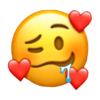 😍 Emoji, Corações, Amor, Piscadela, Babando telegram sticker