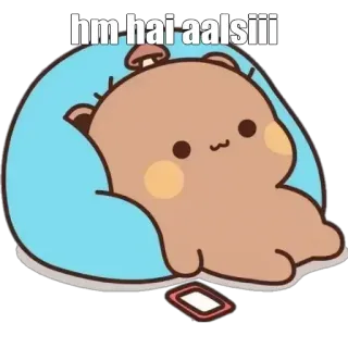 🥱 hm hai aalsiii mignon, ours, paresseux, dessin animé whatsapp sticker